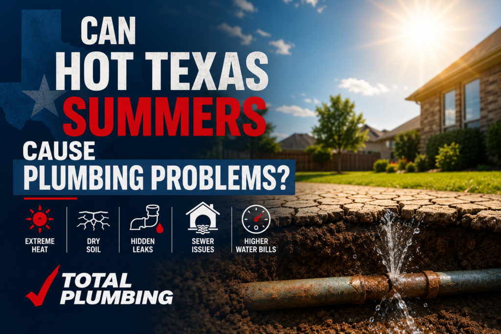 Can Hot Texas Summers Cause Plumbing Problems? What North Texas Homeowners Should Know