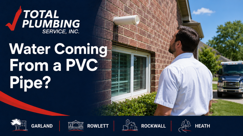 Water coming from a PVC Pipe outside your home?